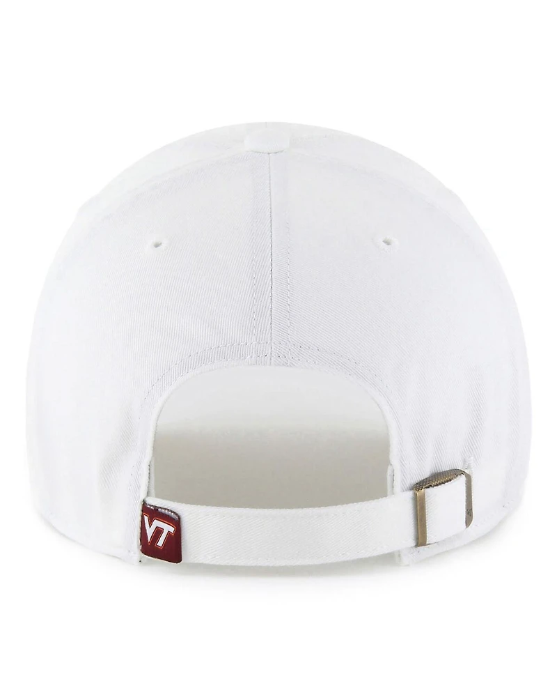 '47 Brand Men's White Virginia Tech Hokies Clean Up Adjustable Hat