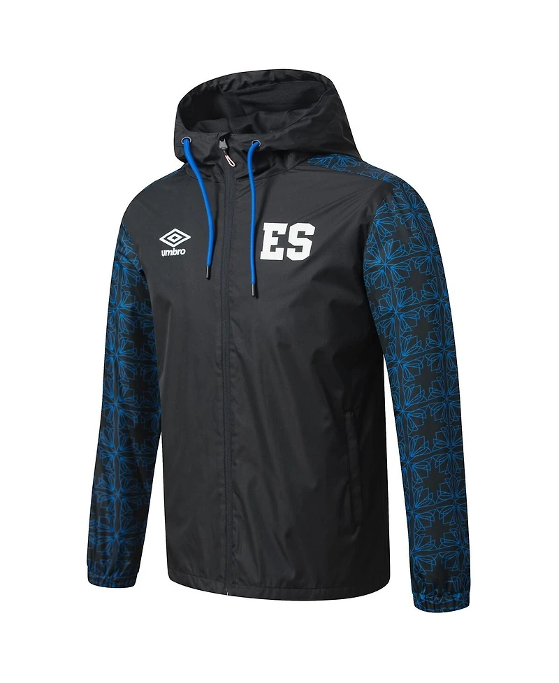 Umbro Men's Black El Salvador National Team Full-Zip Hooded Rain Jacket