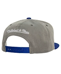 Mitchell & Ness Men's Gray Los Angeles Dodgers Cooperstown Collection Basic Flip Snapback Hat