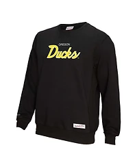 Mitchell & Ness Men's Black Oregon Ducks Elite Script Pullover Sweatshirt
