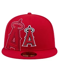 New Era Men's Red Los Angeles Angels Yarn Stitch 59FIFTY Fitted Hat