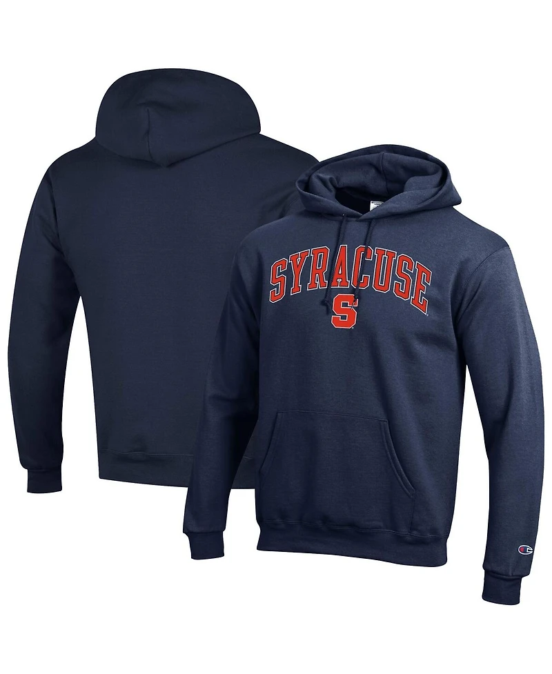 Champion Men's Navy Syracuse Orange Arch Over Logo Pullover Hoodie