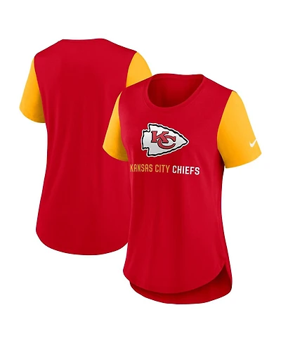 Nike Women's Red Kansas City Chiefs Terrace Swift Tri-Blend Performance T-Shirt