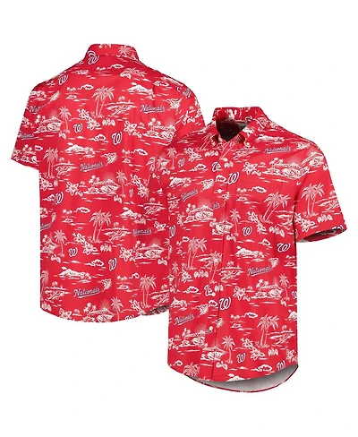 Reyn Spooner Men's Red Washington Nationals Kekai Performance Button-Up Shirt