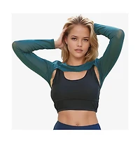 Calypsa Women's Mesh Sleeve Swim Cover Up