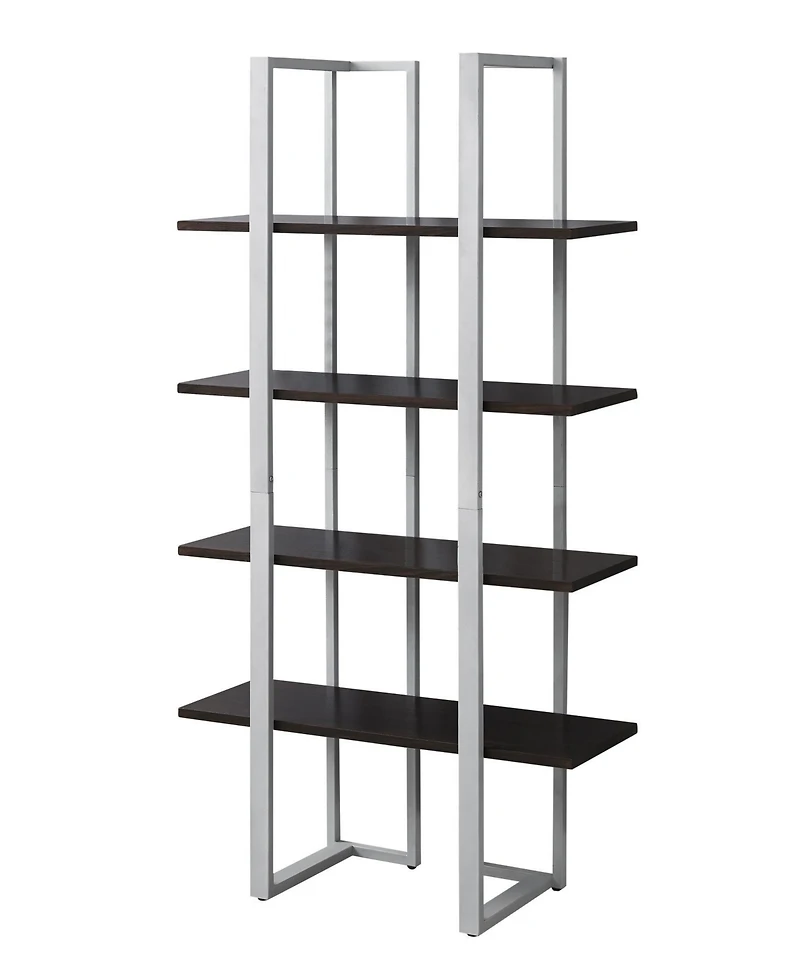 Metal 4-Tier Bookshelf – Open Shelving Unit for Home or Office