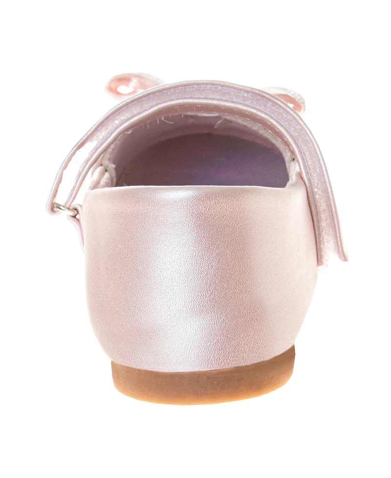 Laura Ashley Little and Big Girls Hook and Loop Dress Shoe