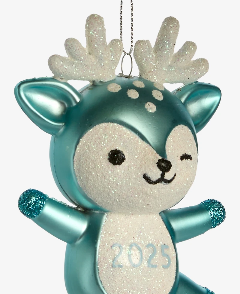 Holiday Lane Baby's First Blue Glass Deer Ornament, Exclusively at Macy's