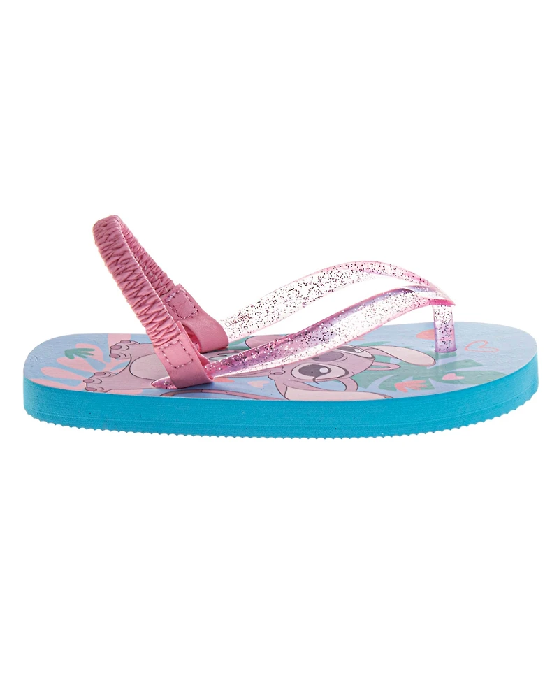 Disney Toddler Girls Stitch and Angel Dual Sizes Flip Flop Slippers