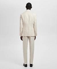 Mango Men's Linen Slim-Fit Suit Blazer
