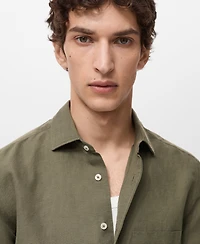 Mango Men's Classic-Fit Linen Shirt