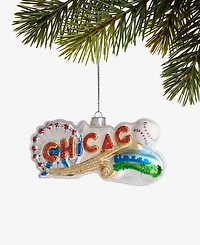 Holiday Lane Chicago Icons Glittered Glass Ornament, Exclusively at Macy's