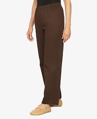Alfred Dunner Petite Mid-Rise Casual Pants