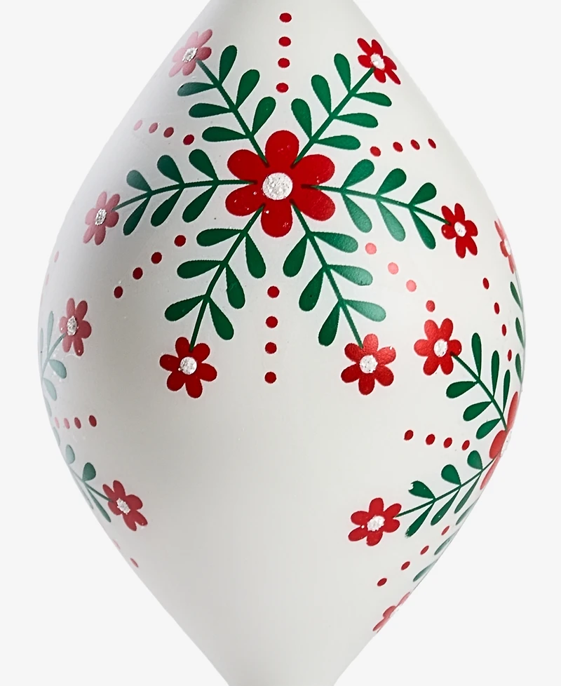 Holiday Lane Nordic Wonderland White Painted Finial Ornament, Macy's Exclusive