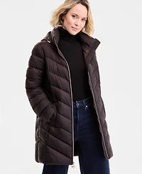 Michael Michael Kors Petite Hooded Packable Puffer Coat, Exclusively at Macy's