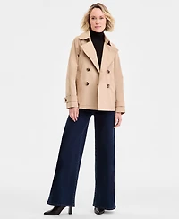 Michael Kors Women's Short Double-Breasted Trench Coat