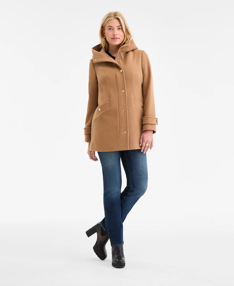 Michael Kors Women's Hooded Button-Front Coat, Exclusively at Macy's
