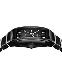 Rado Women's Swiss Automatic Anatom Stainless Steel & Black Ceramic Bracelet Watch 33mm