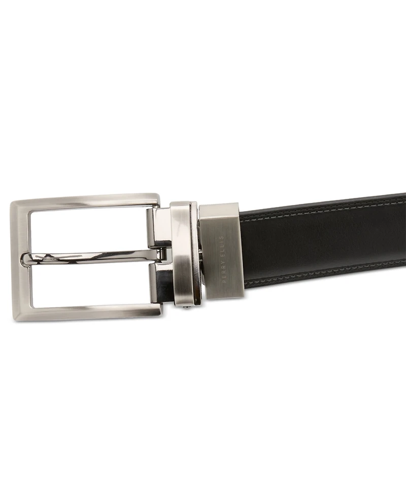 Perry Ellis Portfolio Men's Square Head Belt