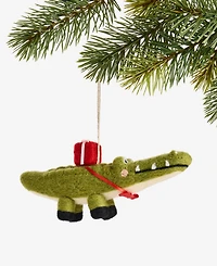 Holiday Lane Tiny Tidings Crocodile with Gift Ornament, Macy's Exclusive