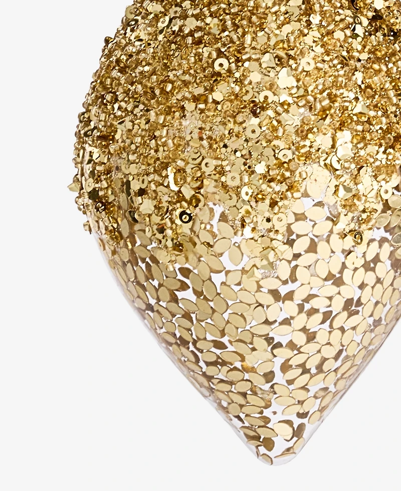 Holiday Lane Berry Tones Gold Glass Drop Ornament, Macy's Exclusive
