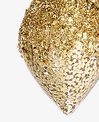 Holiday Lane Berry Tones Gold Glass Drop Ornament, Macy's Exclusive