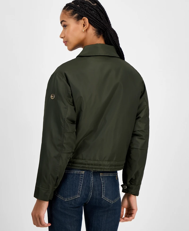 Michael Kors Women's Reversible Bomber Barn Jacket