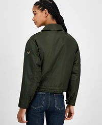 Michael Kors Women's Reversible Bomber Barn Jacket