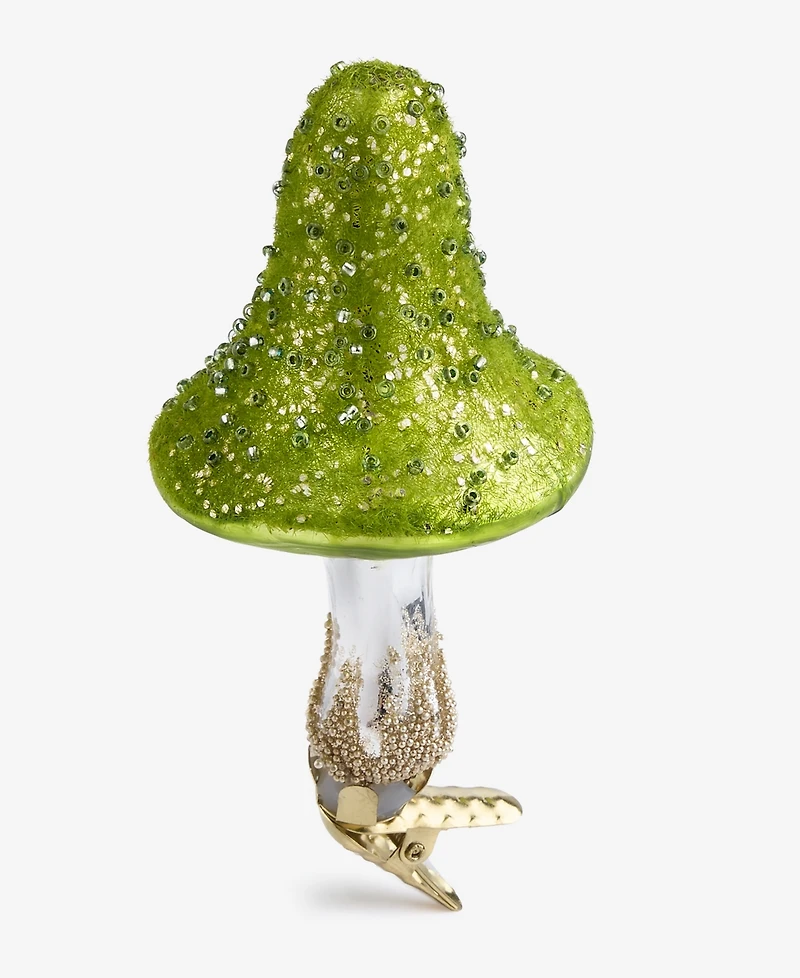 Holiday Lane Enchanted Forest Glass Mushroom Clip Ornament, Macy's Exclusive