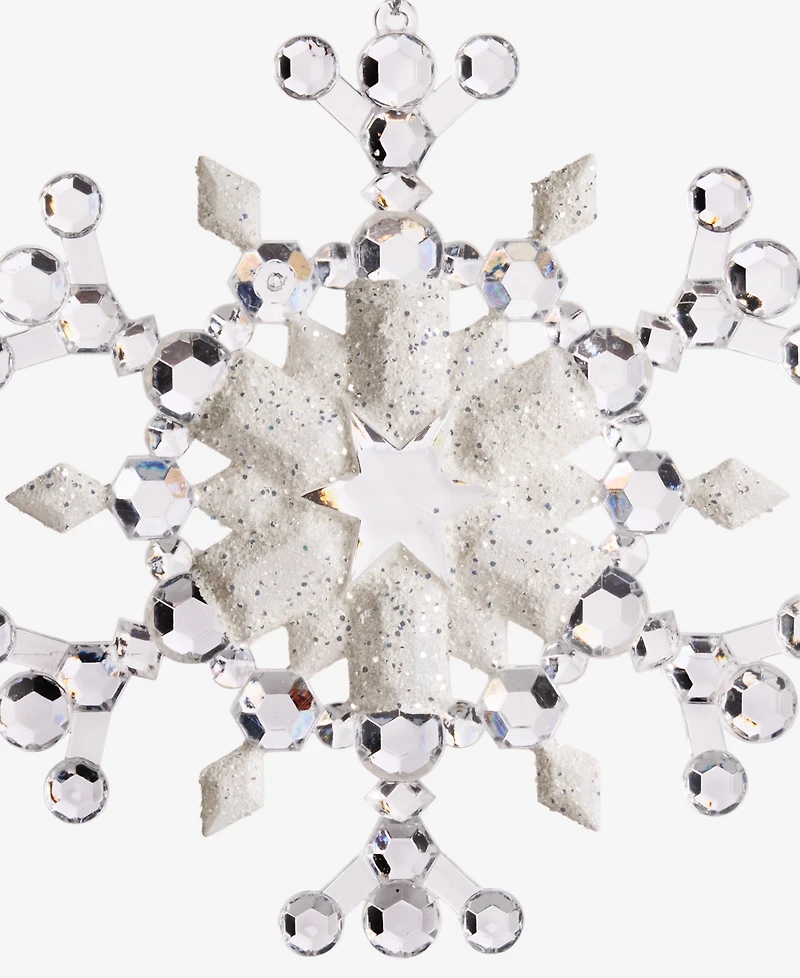 Holiday Lane Iced Delight Gem Snowflake Ornament, Macy's Exclusive