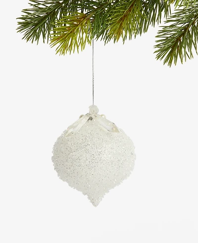 Holiday Lane Iced Delight Glass Onion Ornament, Macy's Exclusive