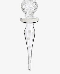 Holiday Lane Iced Delight Glass Bubble Finial Ornament, Macy's Exclusive
