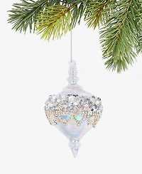 Holiday Lane Jeweled Classics Glass Onion Drop Ornament, Macy's Exclusive