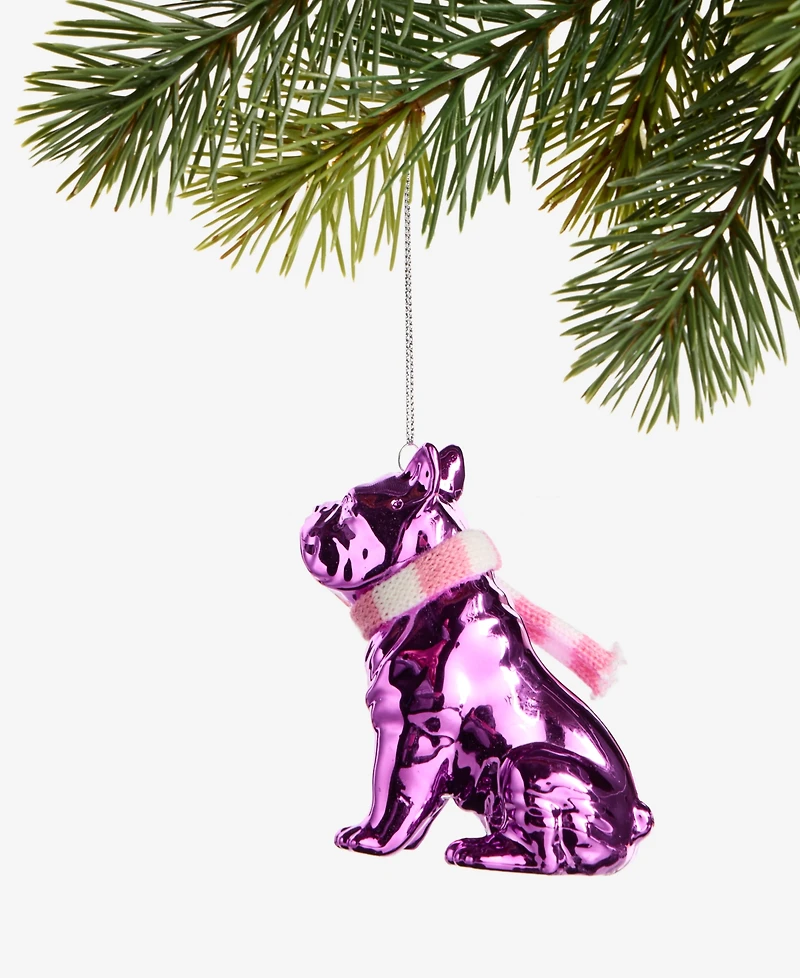 Holiday Lane Eclectic Charm Pink Glitter Dog Ornament, Macy's Exclusive