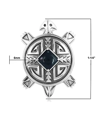 Sterling Silver Black Onyx Fritz Casuse Split Shank Turtle Ring