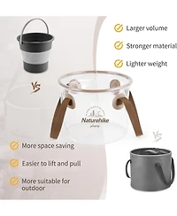 Naturehike Collapsible Bucket, Folding Bucket Wash Basin with Handle