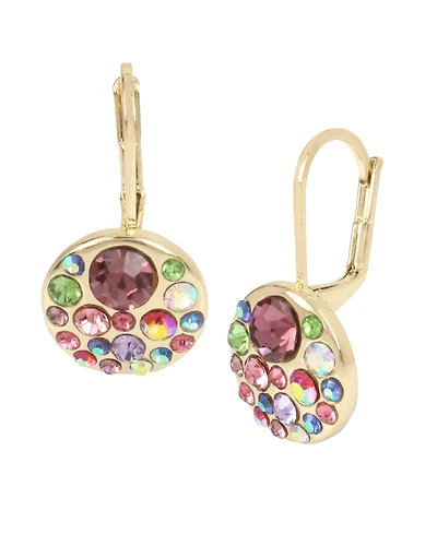 Betsey Johnson Faux Stone Round Drop Earrings