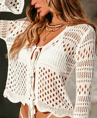 Cupshe Women's Cabo Shores White Cover-Up Top