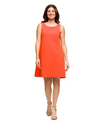 24seven Comfort Apparel Women's Solid Color Sleeveless Mini Shift Dress