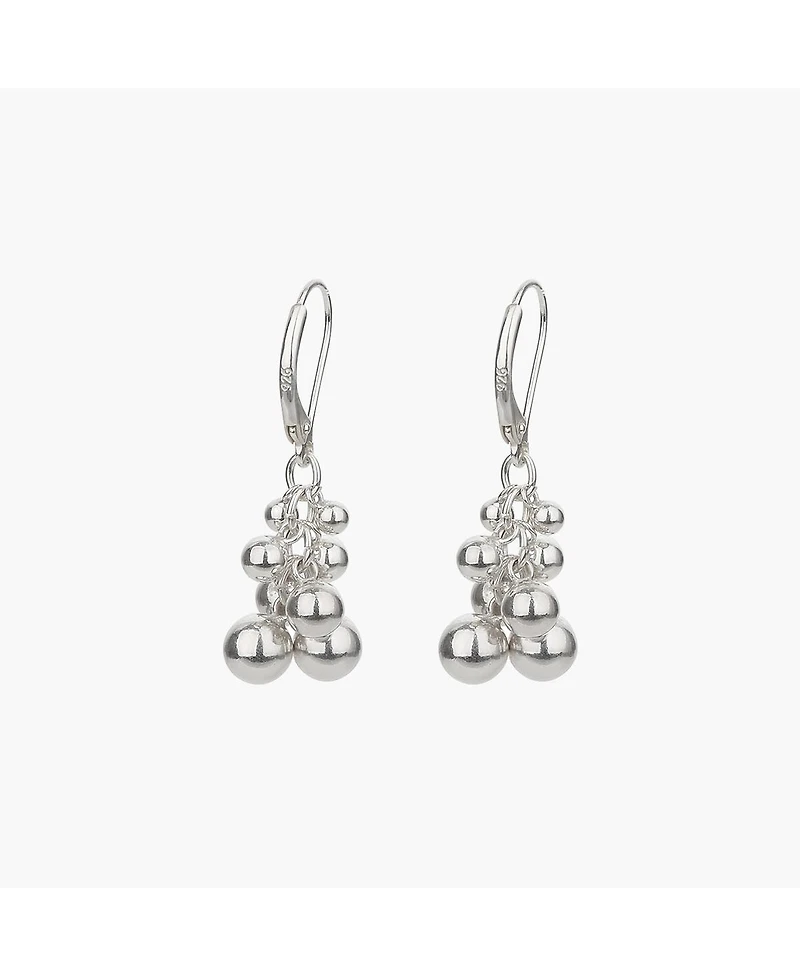 Sterling Silver Isabelle Cluster Pendant Earrings