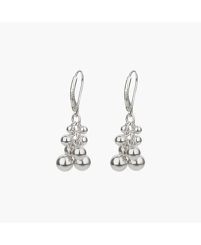 Sterling Silver Isabelle Cluster Pendant Earrings
