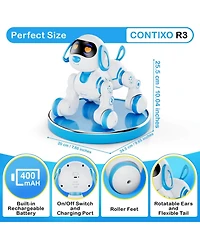Contixo R3 Smart Puppy, Kids & Toddlers Ages 3-8, Interactive Learning Robot Dog Toy, Remote Control, Lights & Sounds, Boys & Girls