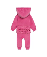 Barbie Baby Girls Velour Matching Family Zip Up Hoodie & Pants Outfit Set Adult