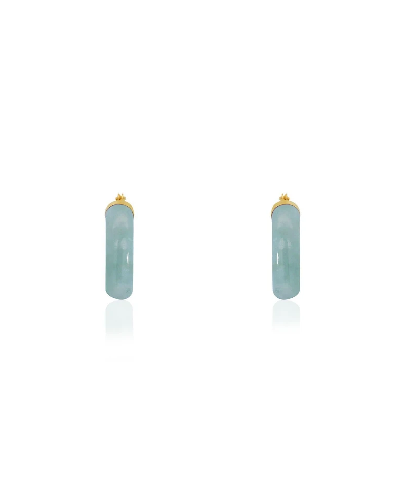 The Lovery Jade Hoop Earrings millimeters