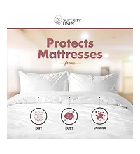 Superity Linen 100% Premium White Cotton Duvet Covee 200 Thread Count