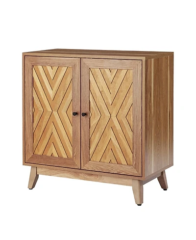 Tobias Midcentury 30"Tall 2 Door Accent Cabinet with Solid Wood Legs