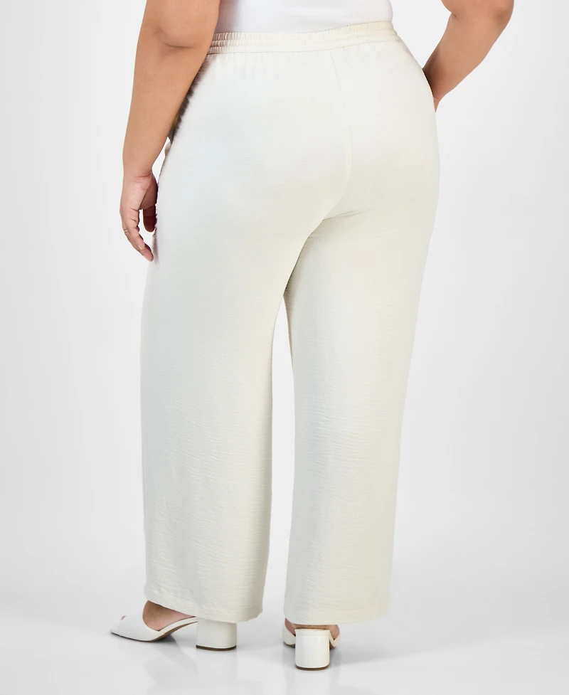 Jones New York Plus Size Drawstring Wide-Leg Pants