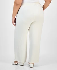 Jones New York Plus Size Drawstring Wide-Leg Pants