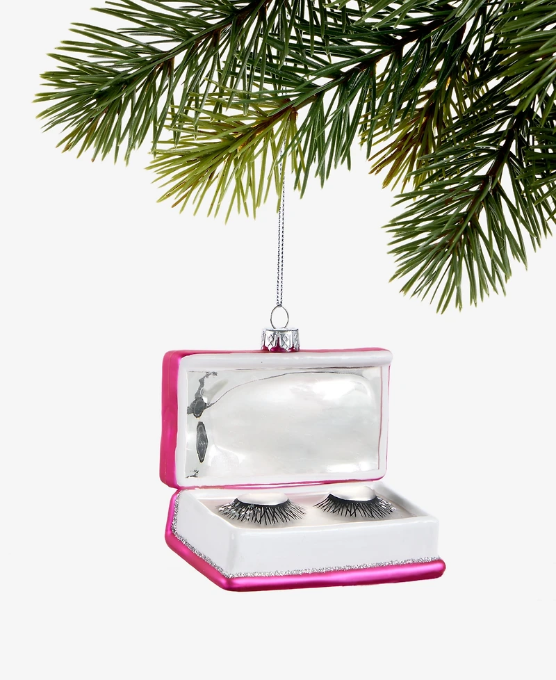 Holiday Lane Eclectic Charm Glass Eyelash Box Ornament, Macy's Exclusive