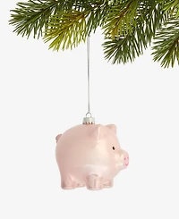Holiday Lane Eclectic Charm Glass Piggy Bank Ornament, Macy's Exclusive